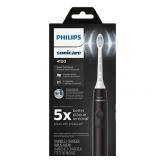 Philips Sonicare 4100 Power Toothbrush  Rechargeable Electric Toothbrush with Pressure Sensor  Black (HX3681/24)