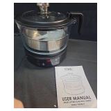 COOK WITH COLOR 3L Glass Mini Low Carb Rice Cooker Holds 2 Cups Raw/Makes 6 Cups Cooked with Auto Lift Filter Basket, Hotpot & Steamer for Rice, Grains, Digital Panel with Keep Warm, Black