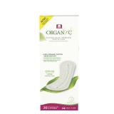 Organyc 100% Certified Organic Cotton Inside and Out Flat Panty Liner - Everyday Sanitary Pad, Free from Wood Pulp, Perfumes, SAP and Chemicals - Maxi Flow, 20 Count
