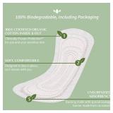 Organyc 100% Certified Organic Cotton Inside and Out Flat Panty Liner - Everyday Sanitary Pad, Free from Wood Pulp, Perfumes, SAP and Chemicals - Maxi Flow, 20 Count