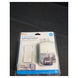GE Wireless Remote Wall Switch Light Control, No Wiring Needed, 1 Grounded Outlet, Off White Paddle, Plug-in, Up to 100ft Range, Ideal for Indoor Lamps, Small Appliances, and Seasonal Lighting, 18279