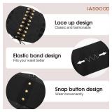 JASGOOD Women Wide Waist Belt Vintage Elastic Corset Belt Lace-up Tied Waspie Corset Belt for Dress Halloween Costume, Waist size 23\"-26\"