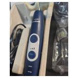 Philips Sonicare ProtectiveClean 6100 Rechargeable Electric Toothbrush, with Pressure Sensor, 3 Cleaning Modes, SmarTimer and QuadPacer, 14-Day Battery Life, Travel Case, Navy Blue, Model HX6871/49 - 