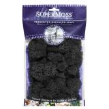 Super Moss (25123 Reindeer Moss Preserved, Black, 2oz