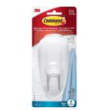 Command Bathroom Hook with Water-Resistant Strips, 1-Hook, 2-Strips, Organize Damage-Free