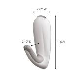 Command Bathroom Hook with Water-Resistant Strips, 1-Hook, 2-Strips, Organize Damage-Free