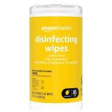 Amazon Basics Disinfecting Wipes, Lemon Scent, Sanitizes/Cleans/Disinfects/Deodorizes, 85 count