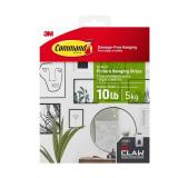 Command and 3M Claw Picture Hanging Kit, 10 lb Medium Picture Hanging Strips 8 Pairs (16 Strips) and 45, 25, & 15 lb 3M Claw Picture Hangers, Hanging Picture Frames for Christmas Decorations