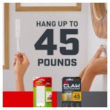 Command and 3M Claw Picture Hanging Kit, 10 lb Medium Picture Hanging Strips 8 Pairs (16 Strips) and 45, 25, & 15 lb 3M Claw Picture Hangers, Hanging Picture Frames for Christmas Decorations