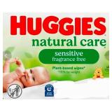 Huggies Natural Care Sensitive Baby Wipes, Hypoallergenic, 99% Purified Water, 1 refill.pack, 208 wipes