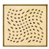 Elegante Drain Collection 6 in. Square Stainless Steel Shower Drain with Wave  Pattern and Zirconium Gold Plating Retail: $74