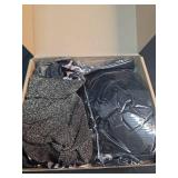 Boyiee Womens 80s Costume Set Dress Jacket Headband Earrings Necklace Lace Legging Gloves Halloween 80s Themed Costumes(XL)