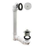 Westbrass Pull & Drain Sch. 40 PVC Bath Waste with One-Hole Top Elbow, Polished Nickel, D49721-05