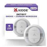 Kidde Smoke & Carbon Monoxide Detector, 10-Year Battery Powered, Voice Alerts, LED Warning Light Indicators
