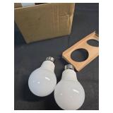 Amazon Basics A19 LED Light Bulbs 60 Watt Equivalent, Soft White (2700K), Energy Efficient 9W, Non-Dimmable, 10,000 Hour Lifetime, 2-Pack