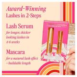 Grande Cosmetics 2-Step Lash System Set, GrandeLASH-MD & GrandeMASCARA Conditioning Peptide Mascara for Fuller, Healthier, Longer-Looking Lashes