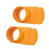 POWERTEC 70295-P2 4-Inch Integrated Blast Gate Clog Resistant, Anti Gap Tapered ABS Plastic Fitting for Dust Collection Systems, 2PK