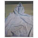 Tanming Women 2 Piece Outfits Sweatsuits Crop Pullover Fleece Sweatshirt Jogger Pants Lounge Set (Navy-M)