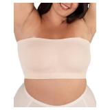 SHAPERMINT Strapless Bra - Bandeau top, Strapless Bras for Women, Plus Size Lingerie for Women, Free Clear Bra Straps, 2XL
