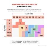 SHAPERMINT Strapless Bra - Bandeau top, Strapless Bras for Women, Plus Size Lingerie for Women, Free Clear Bra Straps, 2XL