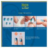 WICKED X imPRESS Press On Nails, Welcome To Shiz, Blue, Short Squoval, New Improved Adhesive, Up To 10 Day Hold, Includes 30 Fake Nails, 1 Prep Pad, 1 Manicure Stick, 1 Mini File