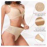 Aintmax Tummy Control Thong Shapewear Underwear 211 Beige, Medium