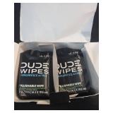 DUDE Wipes On-The-Go Flushable Wipes - 1 Pack, 30 Count - Unscented Extra-Large Individually Wrapped with Vitamin E & Aloe - Septic and Sewer Safe