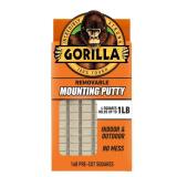Gorilla Mounting Putty, Natural Tan Color, 168 Pre-Cut Squares (Pack of 1) - Non-Toxic Removable & Repositionable Wall Putty