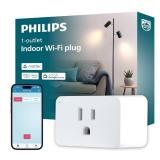 Philips Indoor Matter Smart Plug, WiFi, Works with Apple HomeKit, Alexa, Google Home & SmartThings (1 Pack)