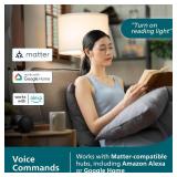 Philips Indoor Matter Smart Plug, WiFi, Works with Apple HomeKit, Alexa, Google Home & SmartThings (1 Pack)