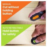 Slice Mini Box Cutter, Manual Retracting, Safe Ceramic Box Cutter Lasting 11x Longer than Metal, Keychain Box Opener, 1 Pack