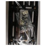 XCLPF Front License Plate Bracket,No Drill License Plate Holder,License Plate Mounting kit,Universal Bumper Car Frame Mount Adapter,Black License Plate Frames with Screw Cap,Cable Ties