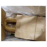 Tobvory Brown Paper Bags, 100pcs 5.25x3.75x8 Inches, Kraft Brown Paper Bags With Handles, Recycled Small Gift Bag With Handles, Ideal For Shopping Retail Grocery