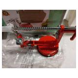 Apple Peeler Corer, Long lasting Chrome Cast Magnesium Alloy Apple Peeler Slicer Corer with Stainless Steel Blades and Powerful Suction Base for Apples and Potato(Red)