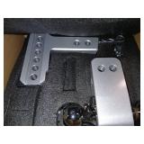 METOWARE Adjustable Trailer Hitch - Aluminum Tow Hitch Fits 2-Inch Receiver - Heavy Duty Drop Hitch with 4-Inch Drop/Rise for Truck (14,000 LBS GTW), Double Stainless Steel Locks & Hitch Pin - Ret