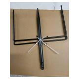 VUFOZ Solar Wind Spinners Outdoor - H63xW13 Metal Kinetic Garden Spinner with Crackle Glass Ball & Built-in Solar Panel - Peacock-Style Yard Wind Sculpture with LED Light