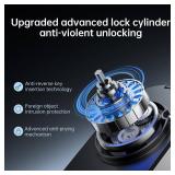 Keyless Entry Door Lock with Handle: NUTOMO Silver Fingerprint Door Lock Set,Smart Door Lock with Handle,Electronic Keypad Deadbolt for Front Door,Easy Installation Code Auto Lock for Home