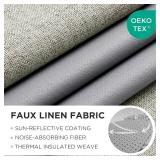 Joydeco Blackout Curtains 90 Inches Long 2 Panels Burg, Room Darkening Curtains for Bedroom, 100% Black Out Textured Thermal Drapes Privacy Protection 2 Panels Set(W52 x L90 Inch, Light Beige)