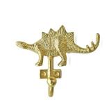 BROOK AND BIRCH Dinosaur Wall Hook Gold Animal Bird Iron Hook Vintage Iron Coat Hook Hanger for Hanging Coat Towel Hat Bags Cups Wall Mounted - 1 pc