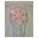 Gejoy 15.75 Inch Pastel Christmas Tree Topper Snowflake Candyland Pink Christmas Decorations Tree Topper Snowflake Decor for Xmas New Year Holiday Party Decor