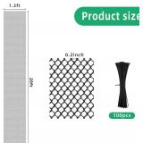 Watayo 20 Ft Mesh Tree Guard Trunk Protectors- Tree Bark Protector- Flexible Net Tree Guard with 100 Pcs Ties for Tree Protectors from Deer Mowers Trimmers