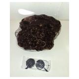 abouder Wybie Wig Short Brown Curly Wig Fluffy Synthetic Cosplay Halloween Hair Wigs for Men?Button Eyes Glasses