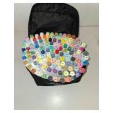 Caliart 121 Colors Alcohol Markers Brush Tip, Dual Tip Artists Coloring Markers Set Brush & Fine, Permanent Alcohol Based Colored Sketch Pens, Art Supplies Gifts for Adults Illustration Drawing