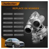 06H121026CF Aluminum Water Pump With Belt Compatible for Audi A3 A4 TT For VW Tiguan Jetta Golf GTI Eos Beetle CC 2.0T TSI 06H121026AB 06H121026AE 1312460 06H121026AF 06H121026BA 06H121026BP