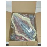 Cozymood Velvet Skirt Hangers - Pack of 24 - Velvet Hangers with Clips Ultra Thin Non Slip Velvet Pants Hangers Space Saving Clothes Hanger for Trouser, Skirts, Jeans, Dress (Beige)