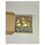 HUGOLEM 20 Pack Golden Plated Round Shining Kitchen Cabinet Knobs Cupboard Door Knobs Drawer Handle Pulls Dresser Knobs with 20 Pcs Screws for Bathroom Drawer Door Hardware