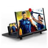 18" Screen Magnifier for Cell Phone, Mobile Phone 3D HD Magnifying Projector Screen Enlarger for Movies, Videos and Gaming, Foldable Phone Stand with Screen Amplifier,Compatible with All Phones