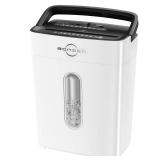 BONSEN Shredders for Home Office, 8-Sheet Cross Cut Credit Card Shredder, Small Paper Shredder for Home Use with 4 Gal Bin, P-4 High Security Level, White (S3101-W)