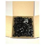 Kclongvs 60 Pcs Clothes Hanger Connector Hooks, for Velvet Huggable Hangers, Wooden Hangers, Heavy Duty Space Saving for Closet (Black,60)