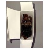 Oeusnael 4 PCS Large Flat Hair Clips for Women Girls, French Concord Lay Down Claw Clips for Thick Thin Hair, Comfortable Curved Flat Clip, Leopard Print Stylish Strong Hold Hair Accessories, Tortoise